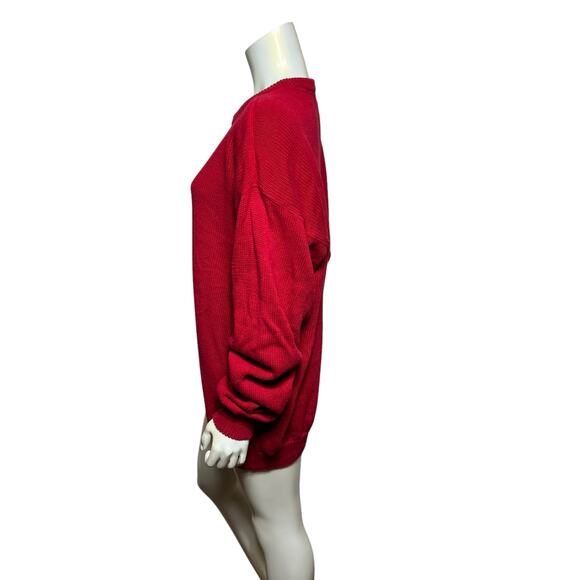 Croft & Barrow Men’s Red Cotton Sweater, XLT - Cozy Knit Tunic - Picture 2 of 6